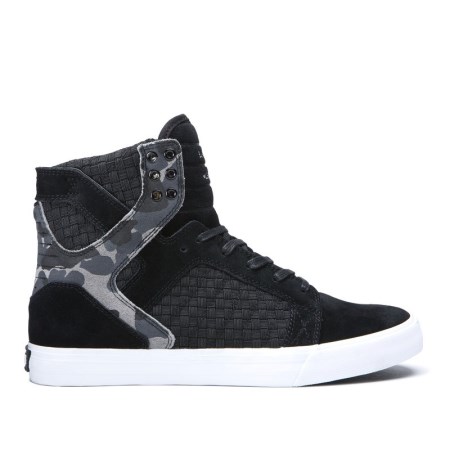 Supra Skytop Mens High Tops Shoes Black UK 31UMF